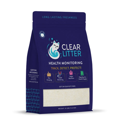 Health monitoring cat litter 8 lb bag — color-changing crystals for UTI detection