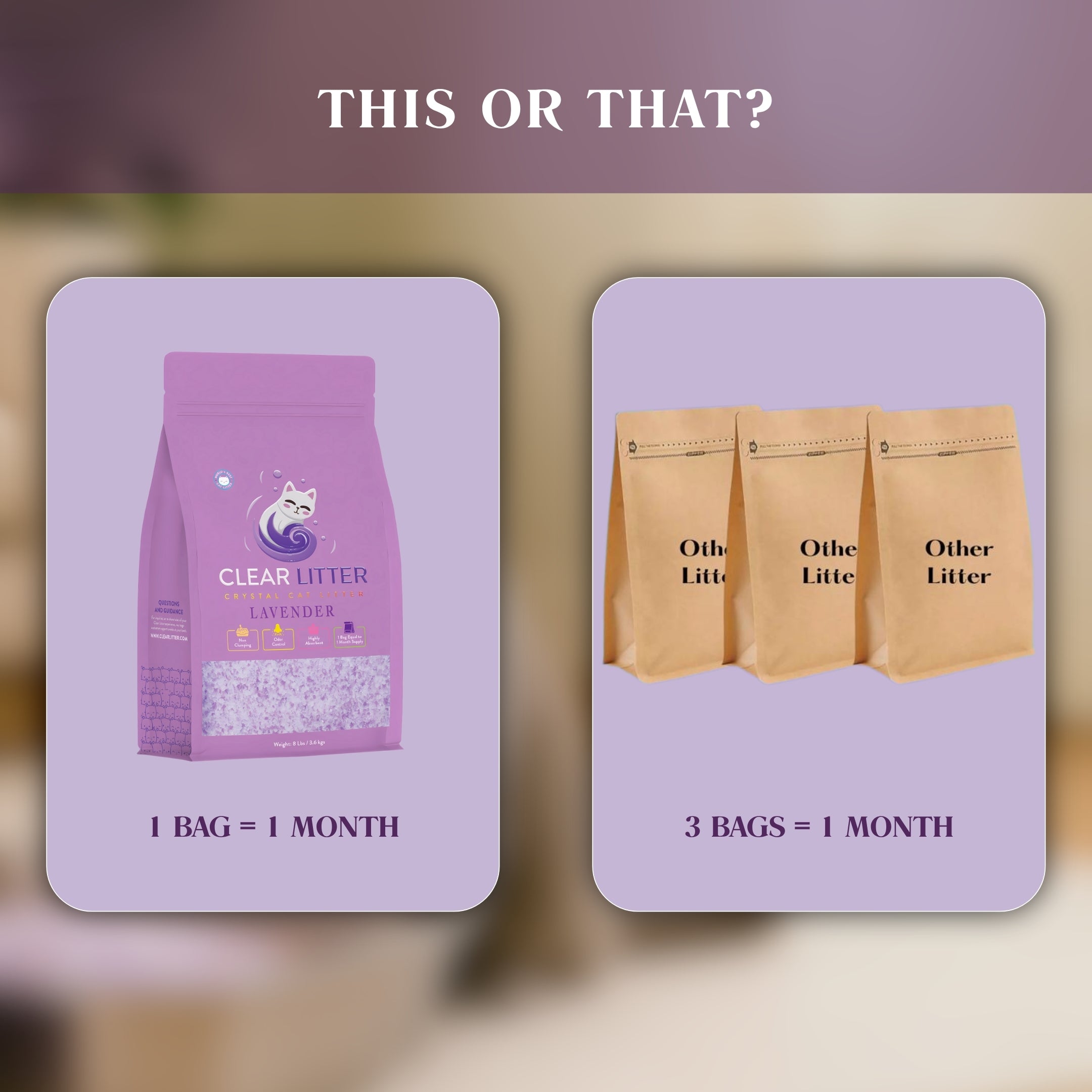 Lavender Crystal Cat Litter