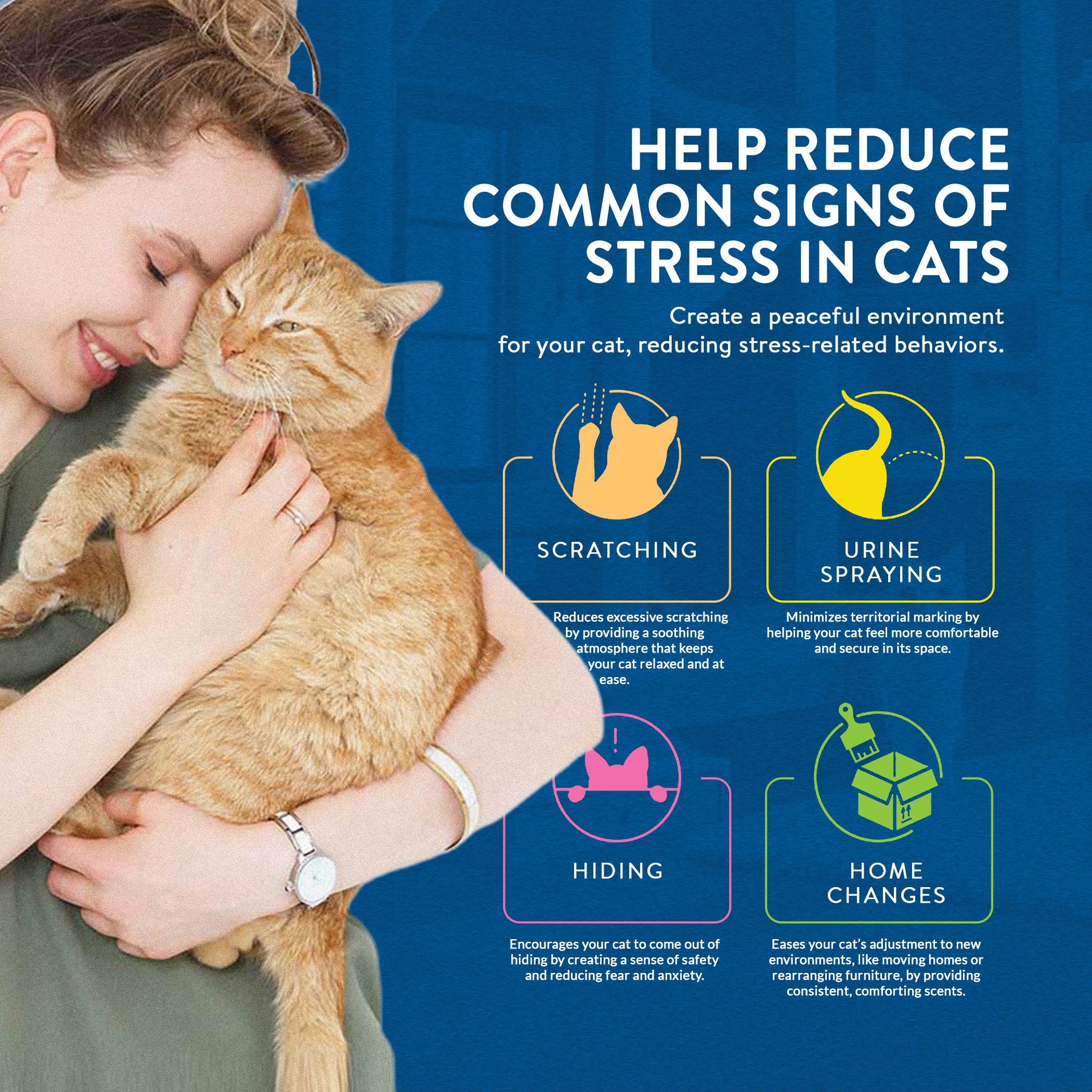 Clear Litter Cat Pheromones Calming Diffuser - Multicat Pheromone Refills, Calm Anxiety Relief, No Scratch Spray, Anti-Aggression, Stop Cats From Urinating in the House, Melatonin for Anxiety Relief