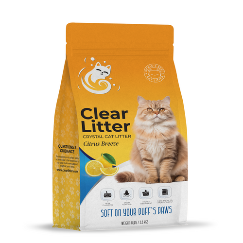 Citrus Breeze scented crystal cat litter 8 lb bag — included in variety pack