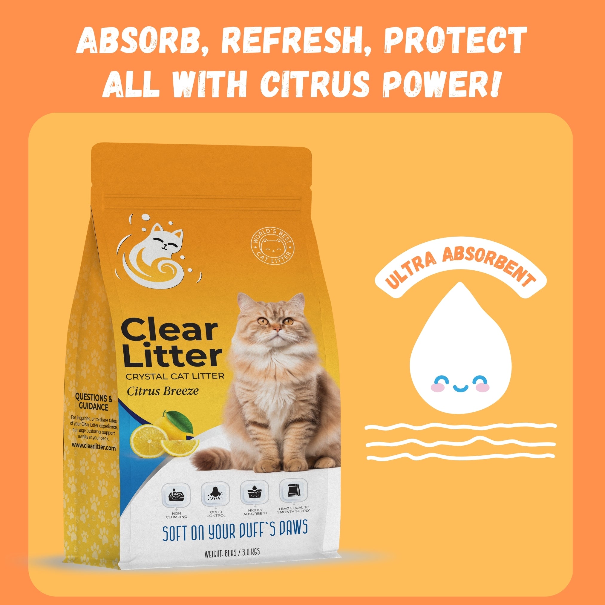 Citrus Breeze Crystal Clear Litter